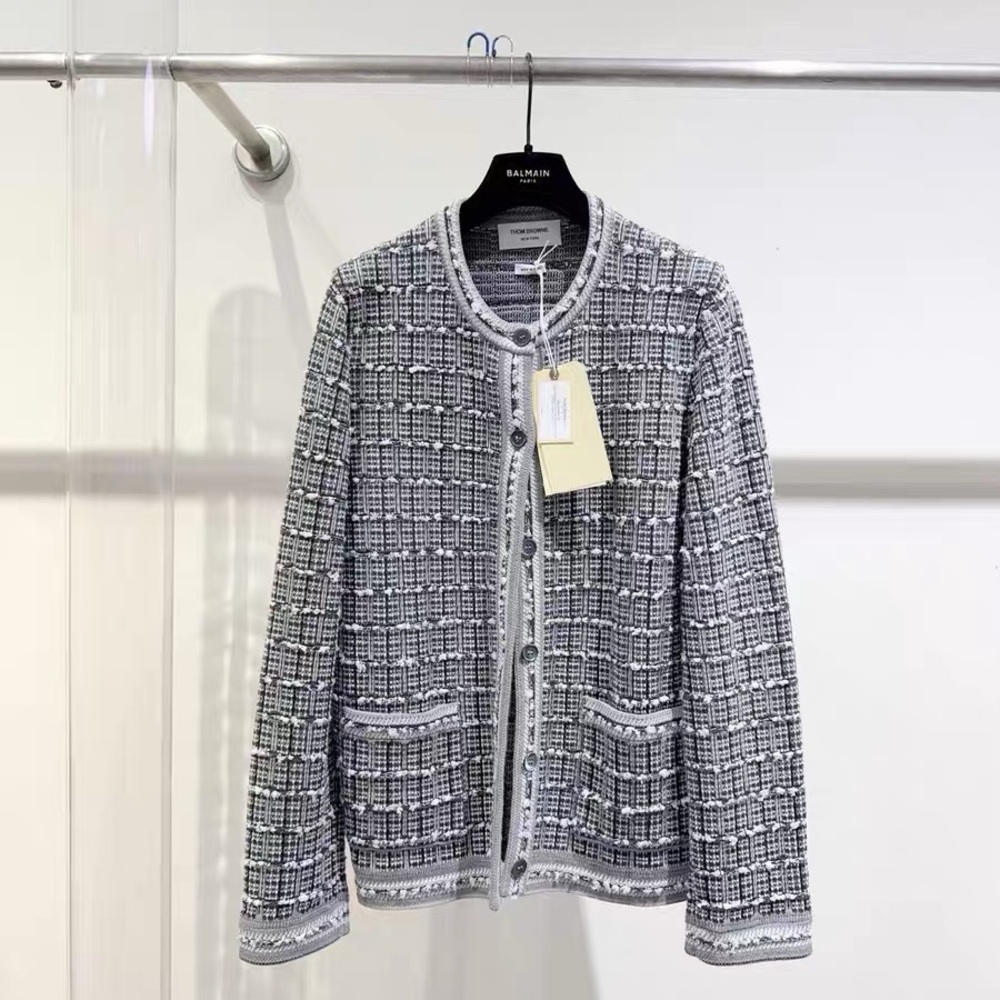 Authentic Thom Browne Gray Knit Sweater